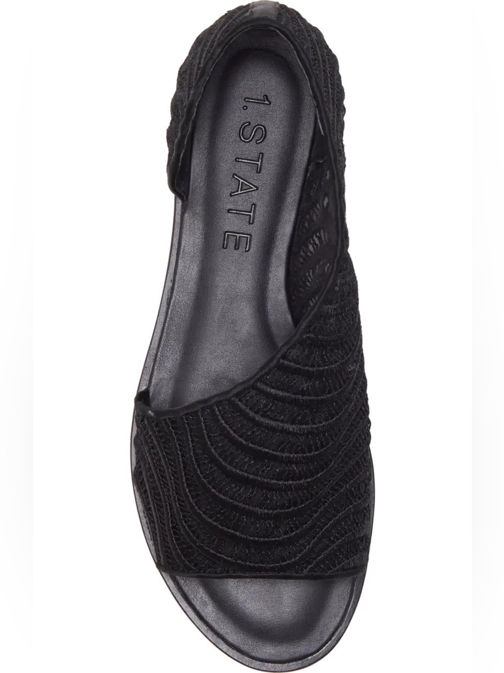 1. State Celvin lace open toe flats NEW